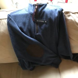 Men's reversible 1/4 zip pullover